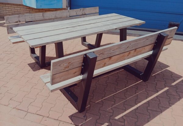 Picknicktafel met metalen onderstel - Afbeelding 3